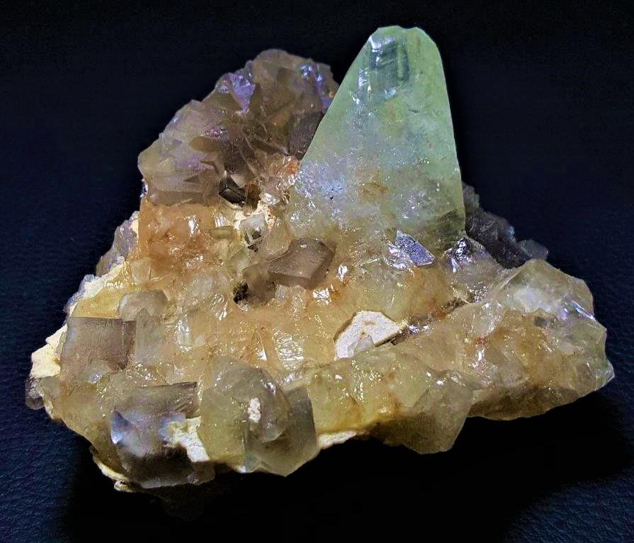 245 Grams Undamaged Dogtooth With Fluorite (1 of 4)