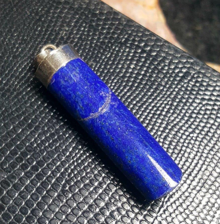 Natural Lapis Lazuli 925 Sterling Silver Pendant (1 of 2)