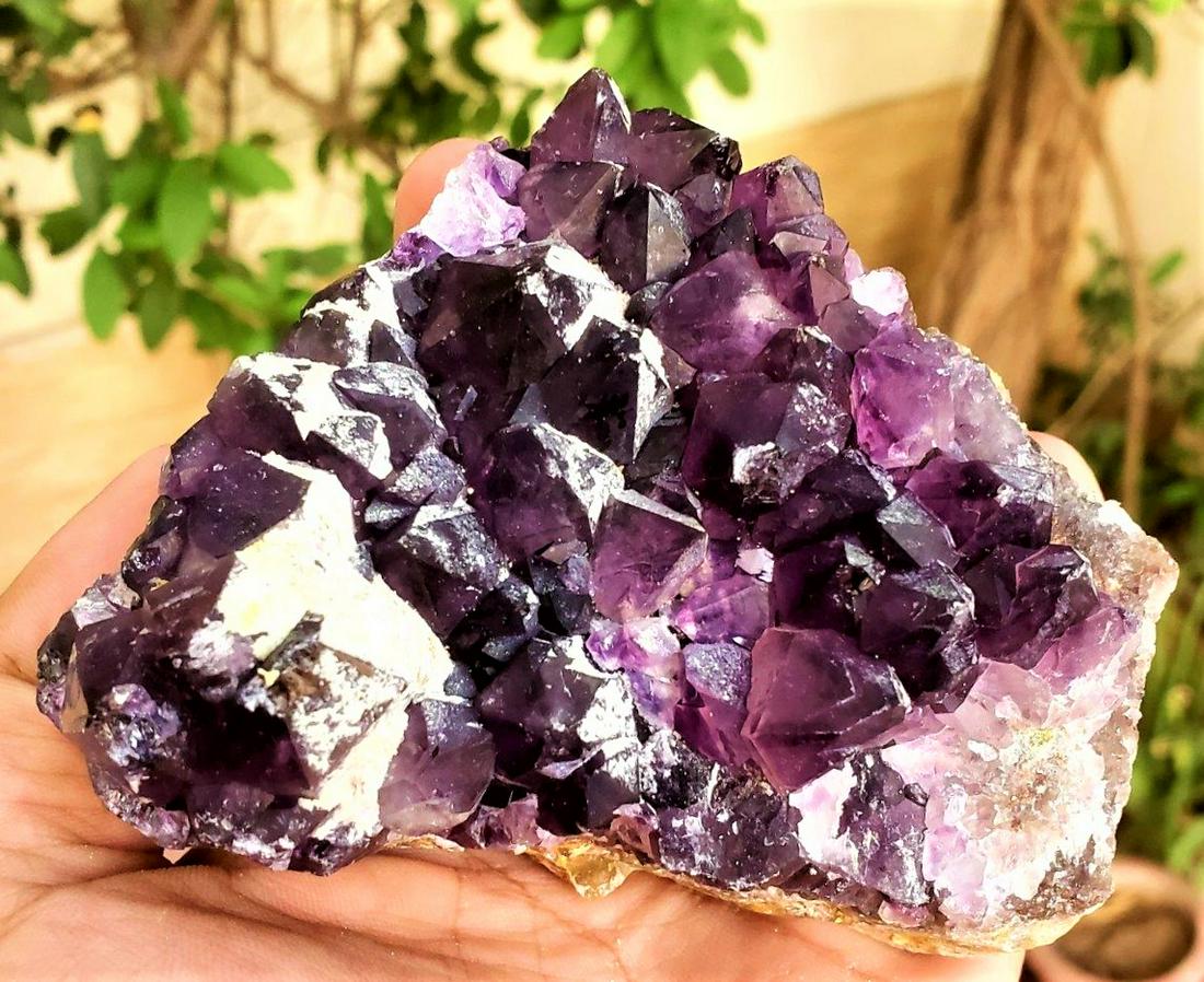 Amethyst Crystals Cluster SpeCimen - 448.1 Grams (1 of 3)