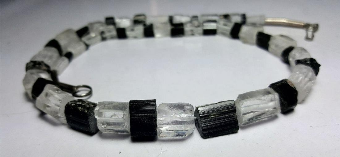 Black Tourmaline & Quartz Crystal Necklace with Reiki (1 of 3)