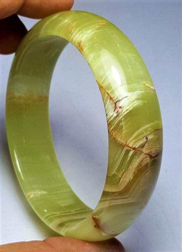 Vintage Green Solid Onyx Bangle (1 of 3)