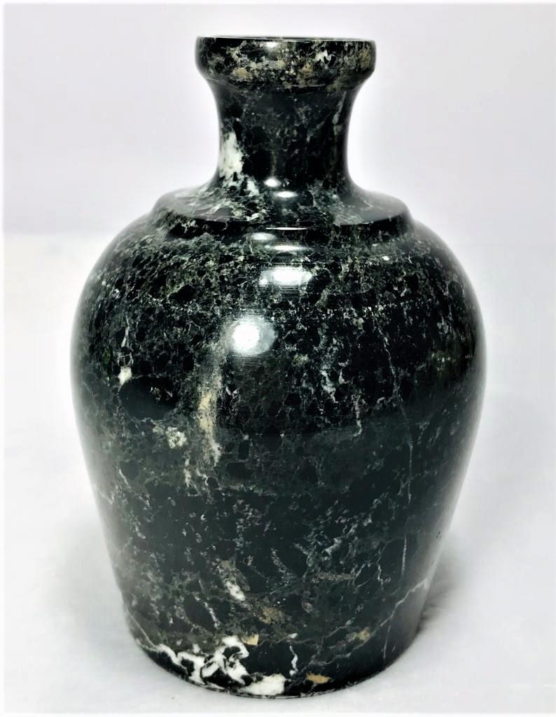 Decorative balckish color Onyx stone canister jar -  395.5G (1 of 3)