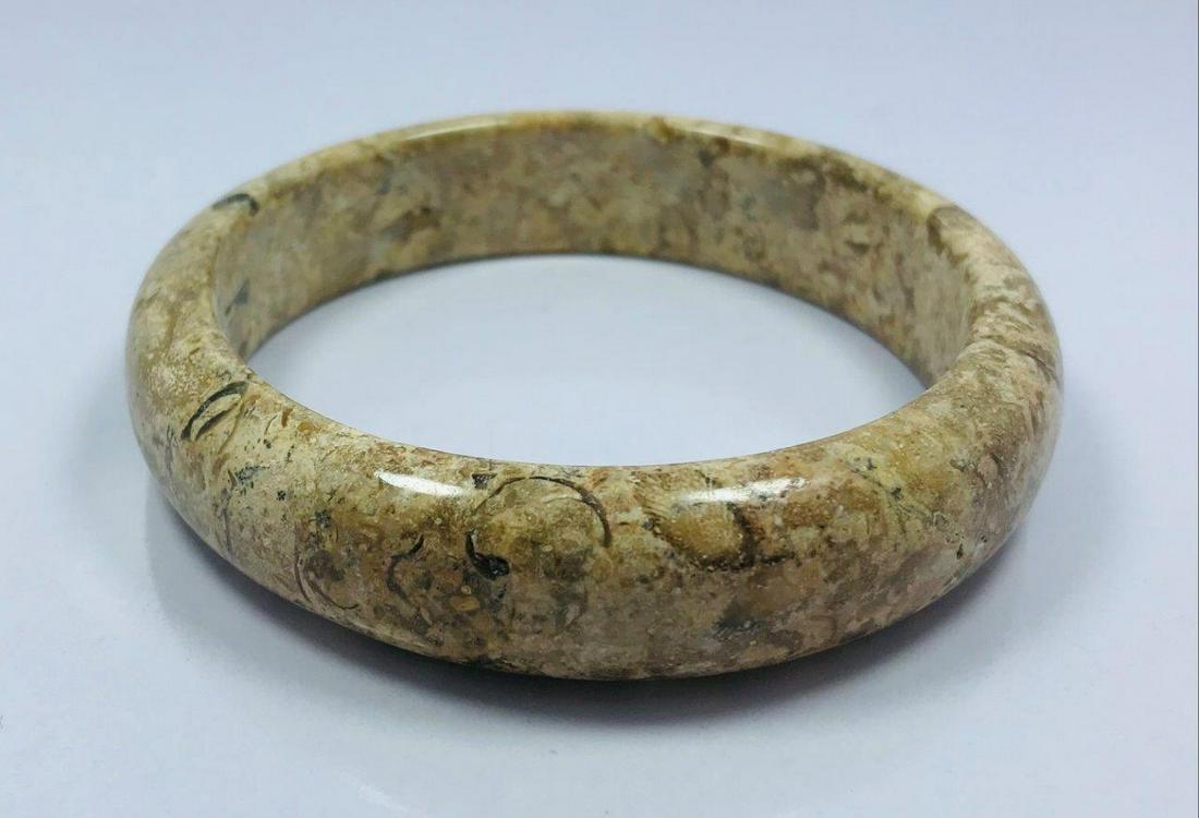 Jasper beautiful hand bangle light brownish color -  60.5G (1 of 4)