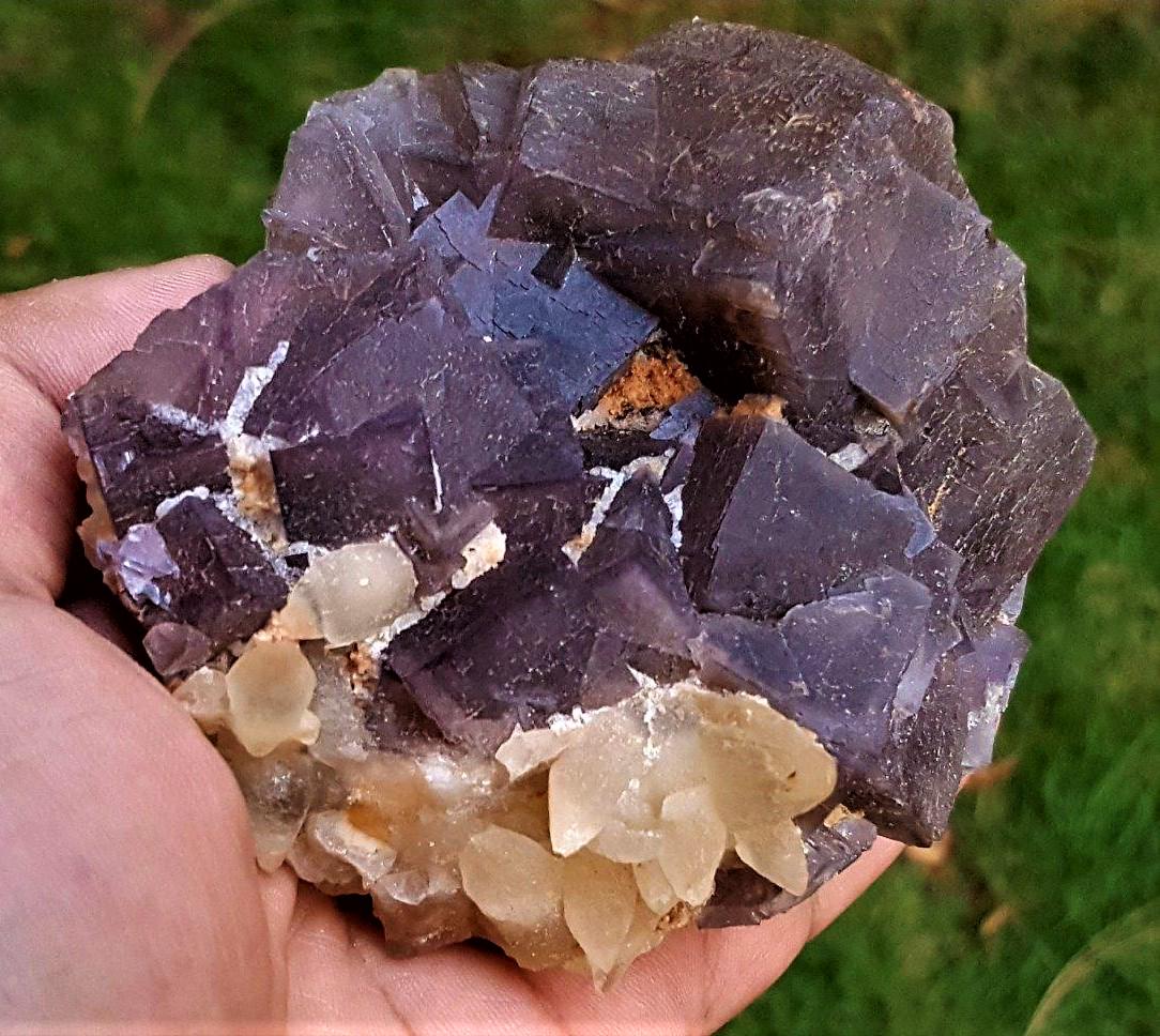 Fluorite Combined With Dogtooth Calcite - 580 Grams (1 of 2)