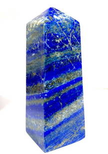 Lapis Lazuli Point, lapis lazuli tower, crystal point - 900 Grams: Lapis Lazuli Point, lapis lazuli tower, crystal point - 900 GramsShipping Rate: $75.00 .shipping rates are determined by Parcel weight and destination.Combined shipping: We offer combine shipping on