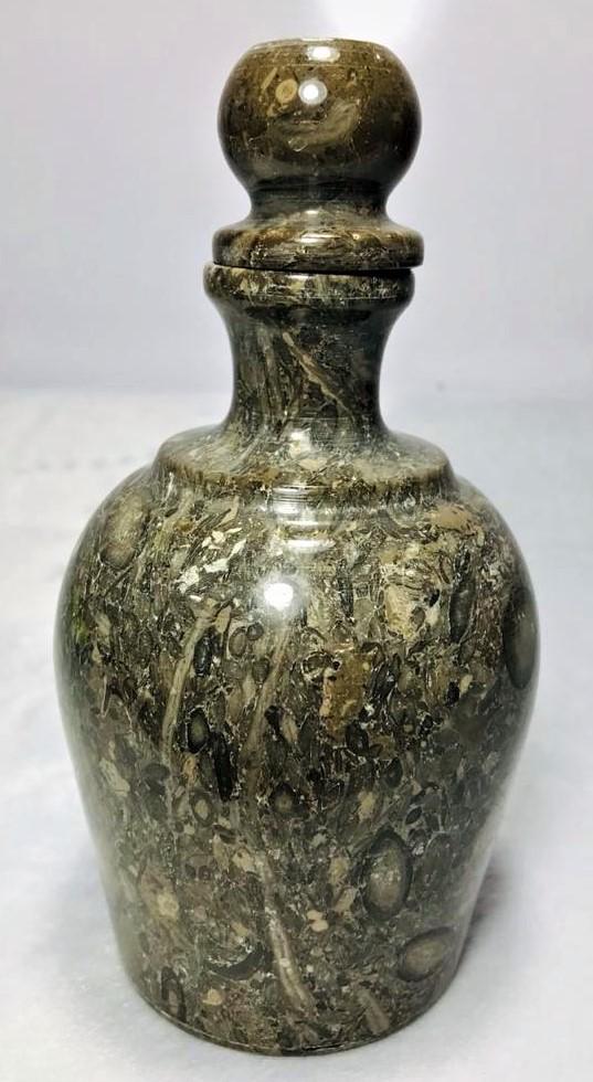 Jasper coral dark brown jar - 564G: Jasper coral dark brown jar - 147X76mm - 564G Shipping: $55.00. Shipping rates are determined by Parcel weight and destination.