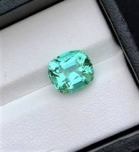 Seafoam Tourmaline Very Fine Quality - 4 Carats: Seafoam Tourmaline Very Fine Quality - 4 Carats - 10X9X7 mmShipping Rate: $15.00 .shipping rates are determined by Parcel weight and destination.Combined shipping: We offer combine shipping on