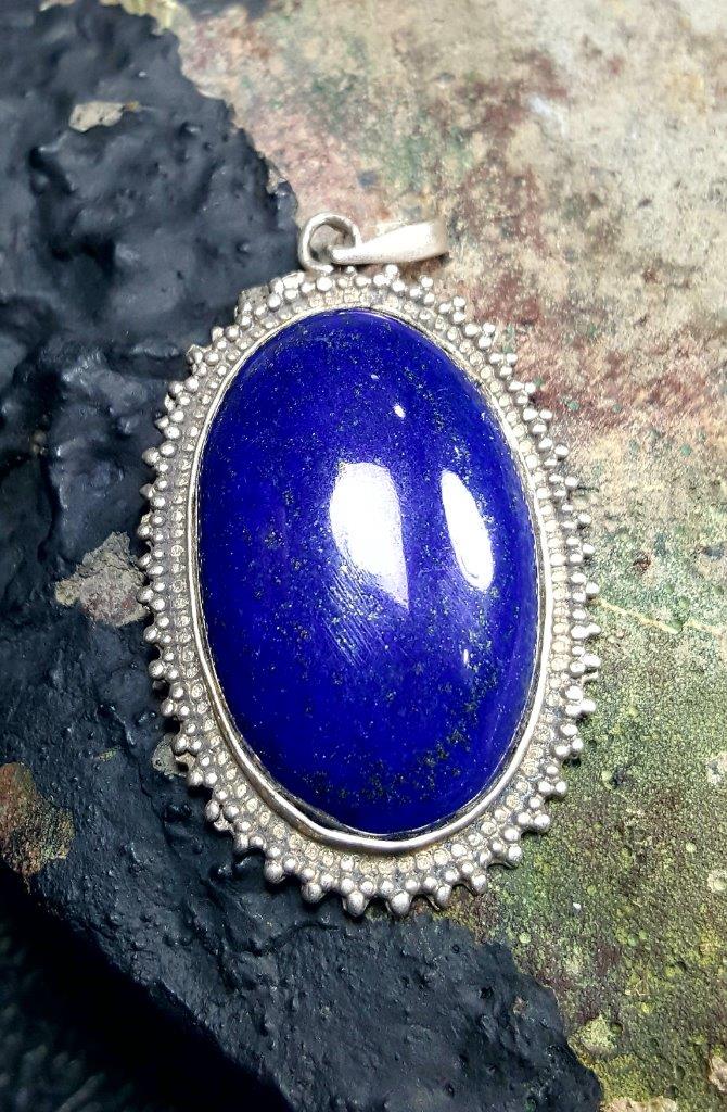 Natural Lapis Lazuli Crystal Pendant (1 of 3)