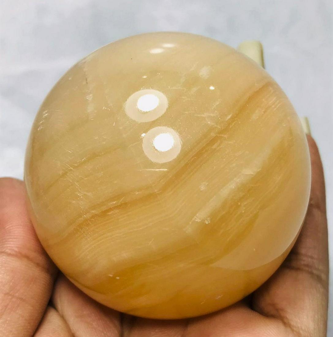 Honey Calcite Sphere - 346.6 Grams (1 of 5)