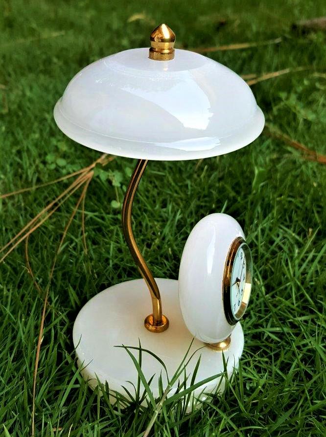 Table Clock AAA Quality Pink Calcite - 373 Grams (1 of 2)