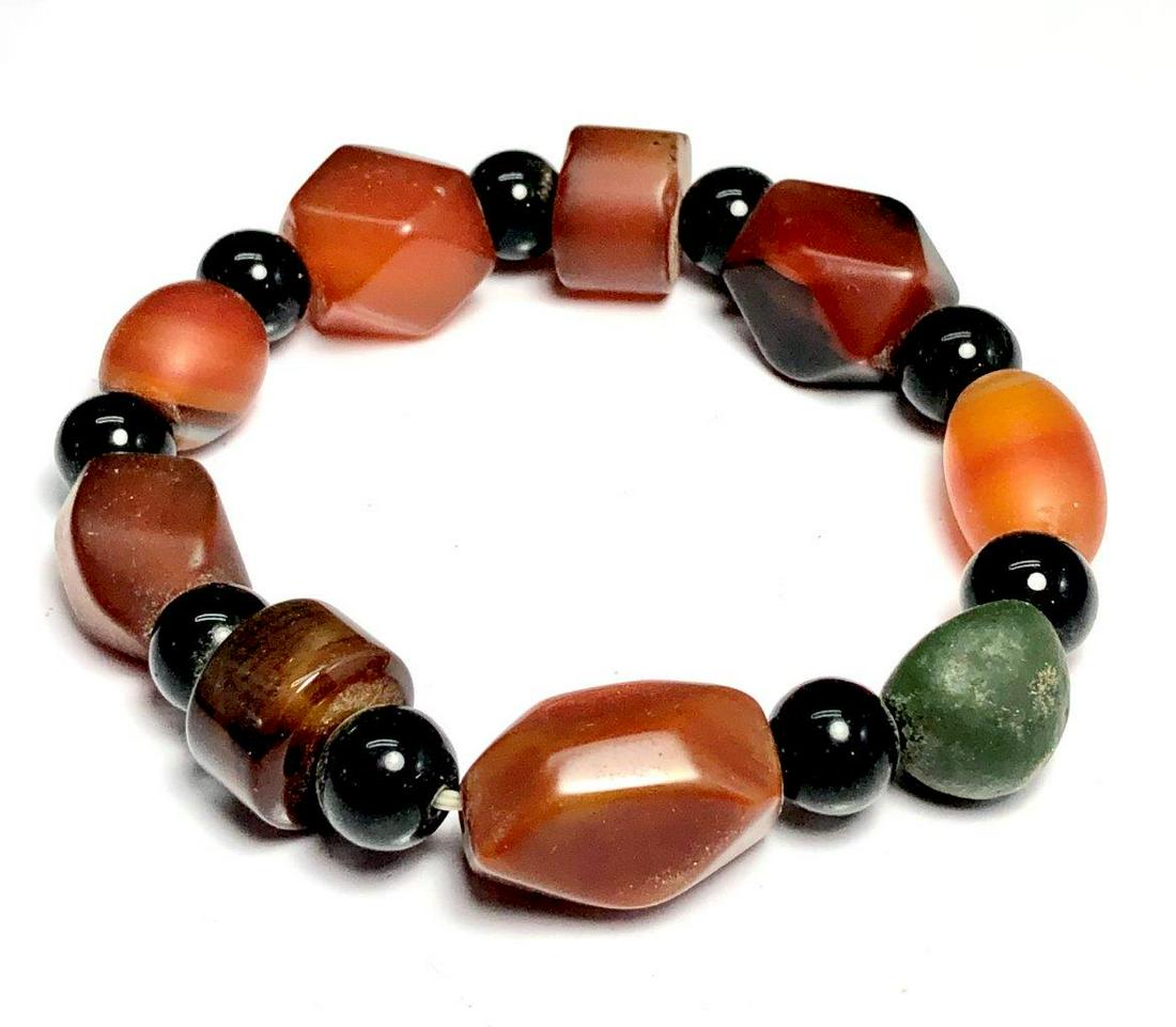 Red Fire agate bracelet Crackle agate bracelet (1 of 2)