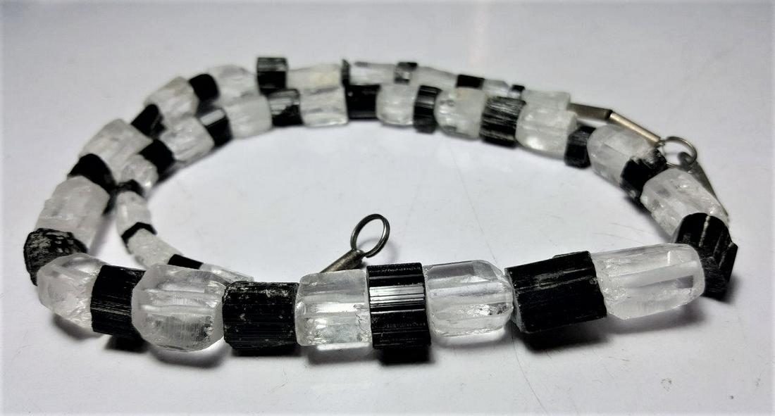 Black Tourmaline & Quartz Crystal Necklace (1 of 3)