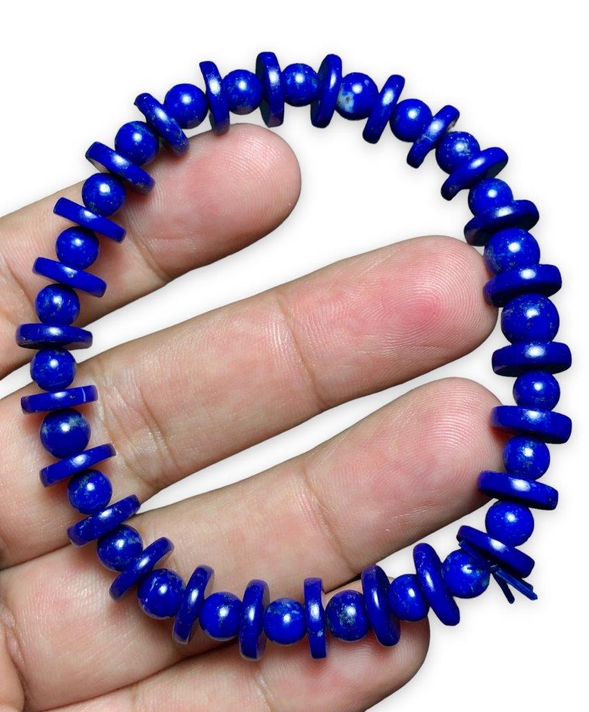 Top Quality Royal Blue Lapis Healing Bracelet (1 of 4)