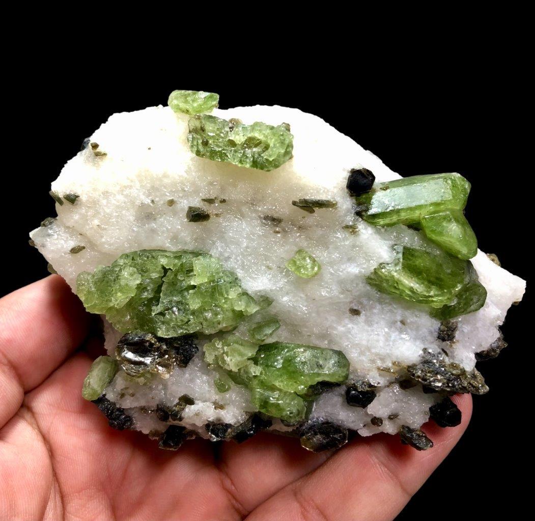Diopside Crystal in Matrix, Healing Crystals, Mineral Specimen - 307 Grams - 99X65X43 mm (1 of 4)