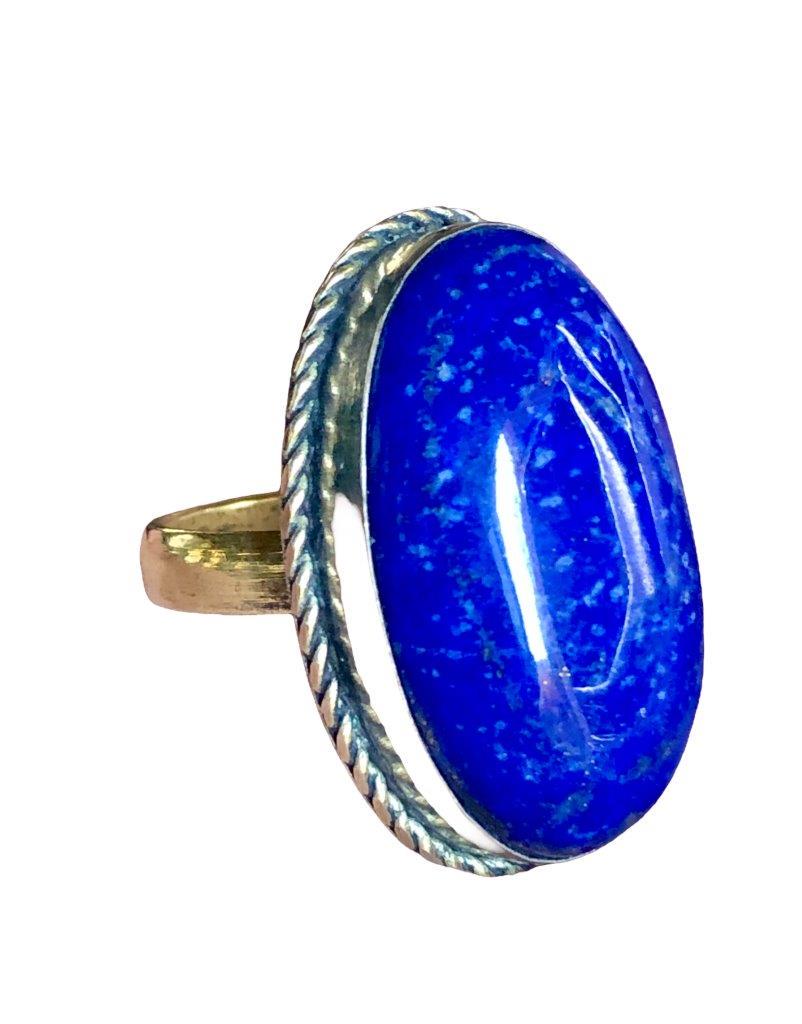 Top Quality Lapis Lazuli Cab in Gale - Men's RING (1 of 5)