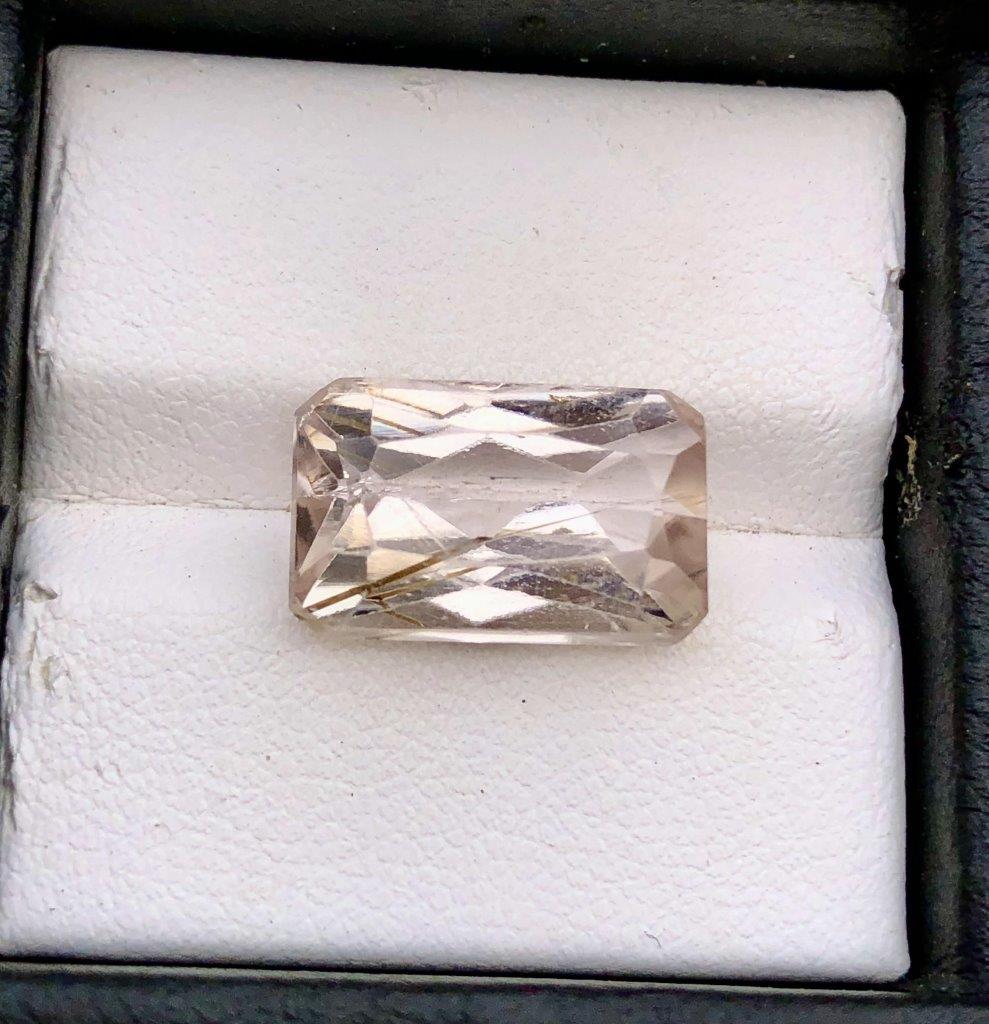 Natural Golden Kunzite - 8.55 Carats - 15X9X7 mm: Natural Tourmaline Gemstone for Jewelry - 1.45 Carats - 10X4X4 mmShipping: