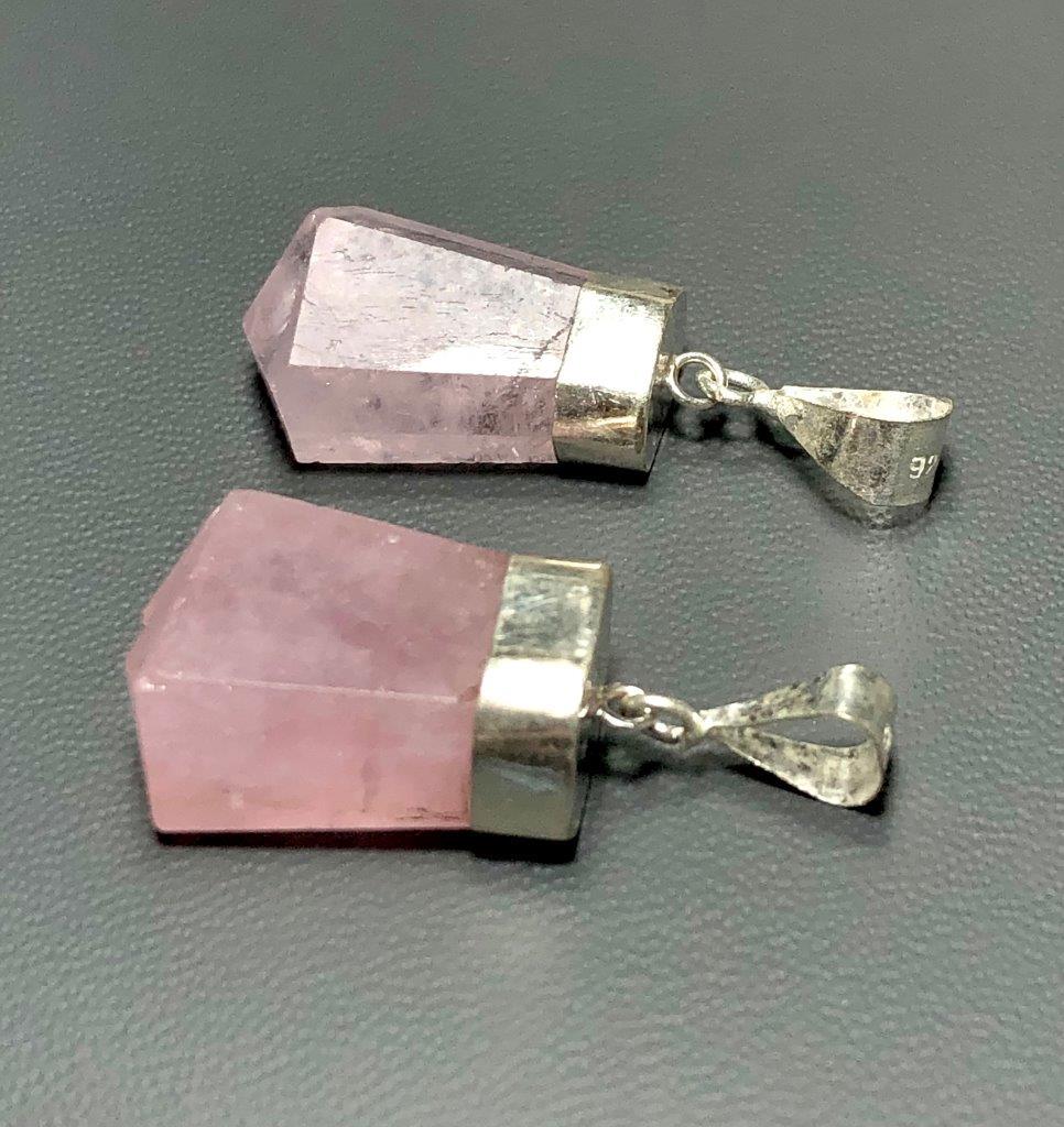 Natural Morganite Pendants in Silver: Natural Morganite Pendants in Silver Shipping: $23.00. Shipping rates are determined by Parcel weight and destination.