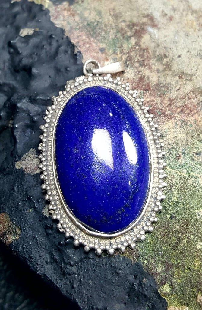 Natural Lapis Lazuli Crystal Pendant (1 of 3)