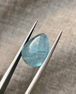 1.80 Carats Pear Shape Natural Aquamarine CAB - 11X8X4 mm: 1.80 Carats Pear Shape Natural Aquamarine CAB - 11X8X4 mm 