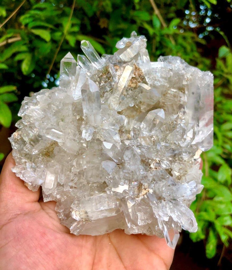 Chlorine Quartz Crystals Cluster - 580 Grams - 124X115X44 mm (1 of 5)