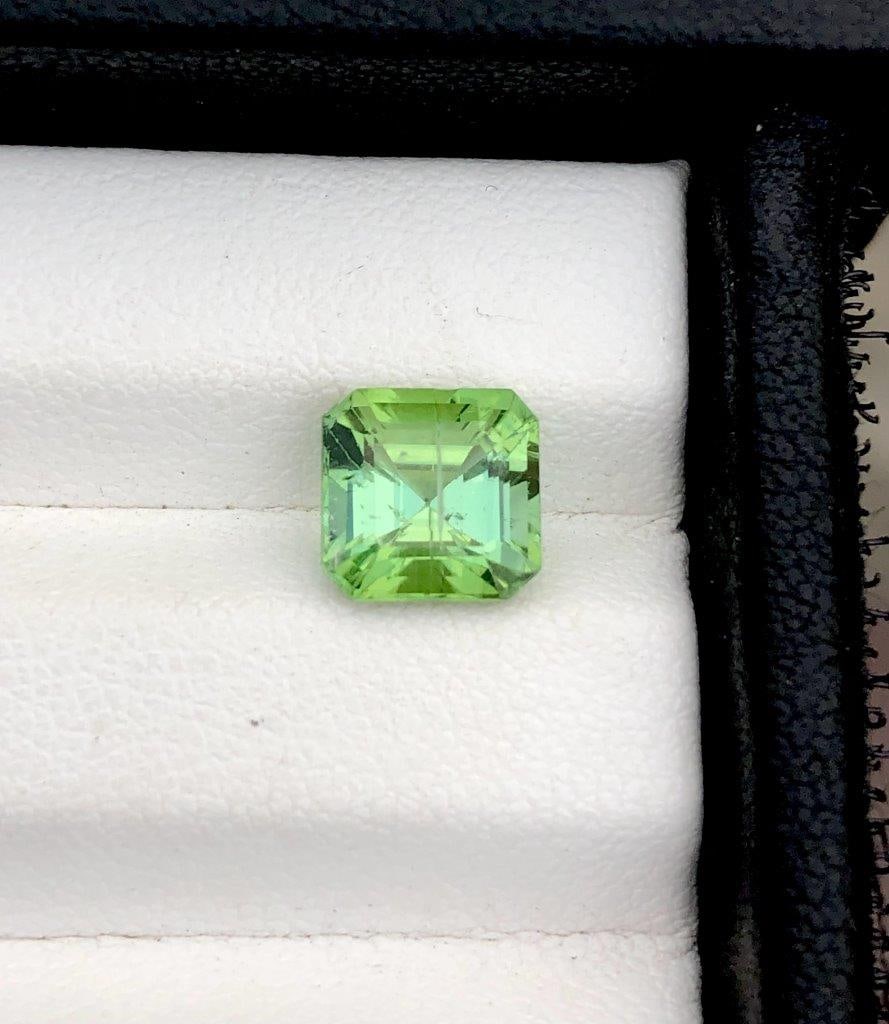 Asscher Cut Green Tourmaline - 2.65 Carats - 8X8X6 mm (1 of 5)