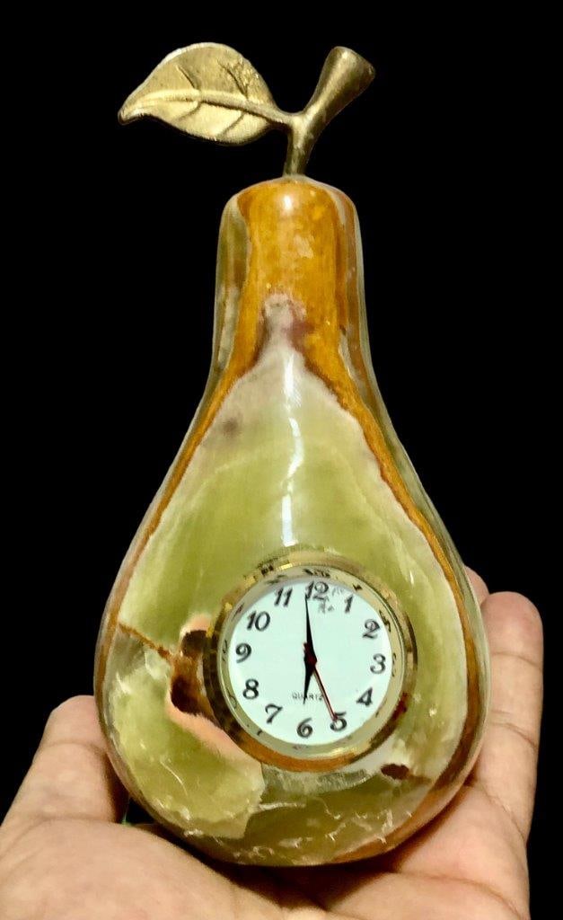 Handmade Onyx Handmade Office Table Clock: Handmade Onyx Handmade Office Table Clock Shipping: $60.00. Shipping rates are determined by Parcel weight and destination.
