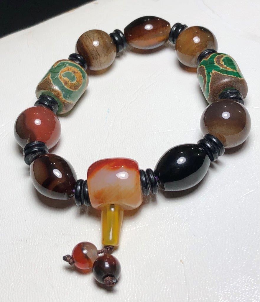 BOTSWANA AGATE Crystal Bracelet - Handmade Jewelry (1 of 3)