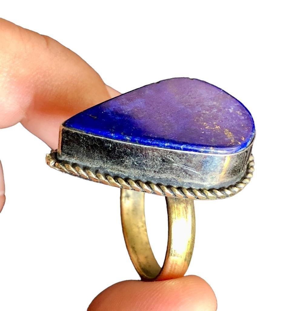 Natural Lapis lazuli Gemstone Vintage Style Handmade Jewelry Pear Shape (1 of 3)