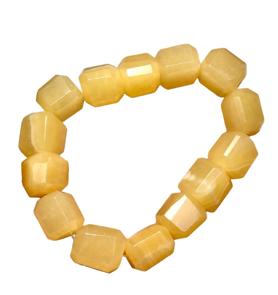 Honey Calcite Gemstone Bracelet for women (1 of 3)