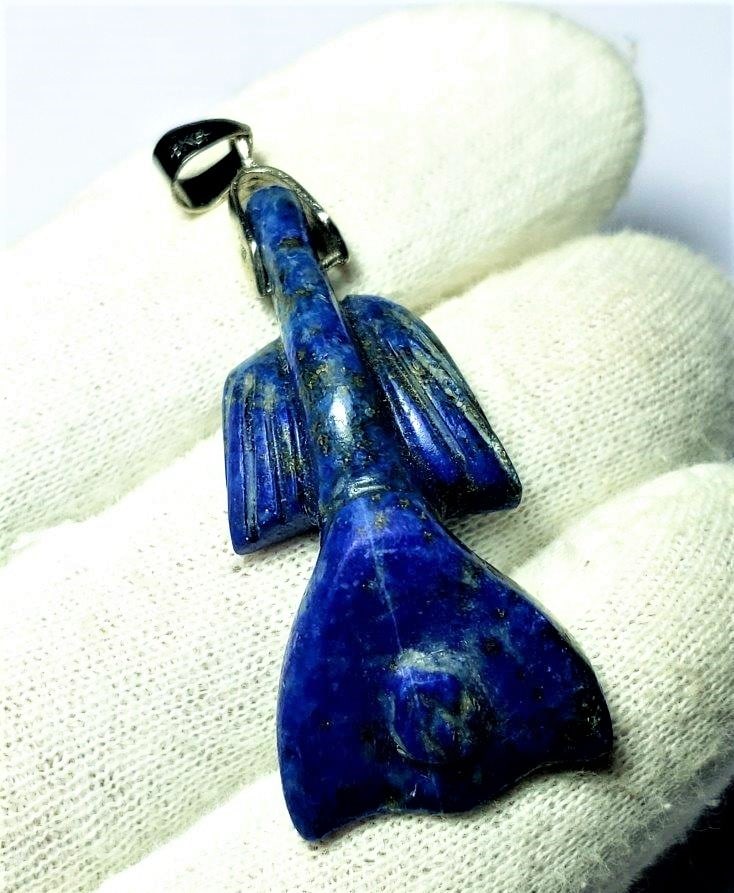 Lapis Lazuli Leaf Pendant: Lapis Lazuli Leaf Pendant - 42X19X11 mm Shipping: $23.00. Shipping rates are determined by Parcel weight and destination.