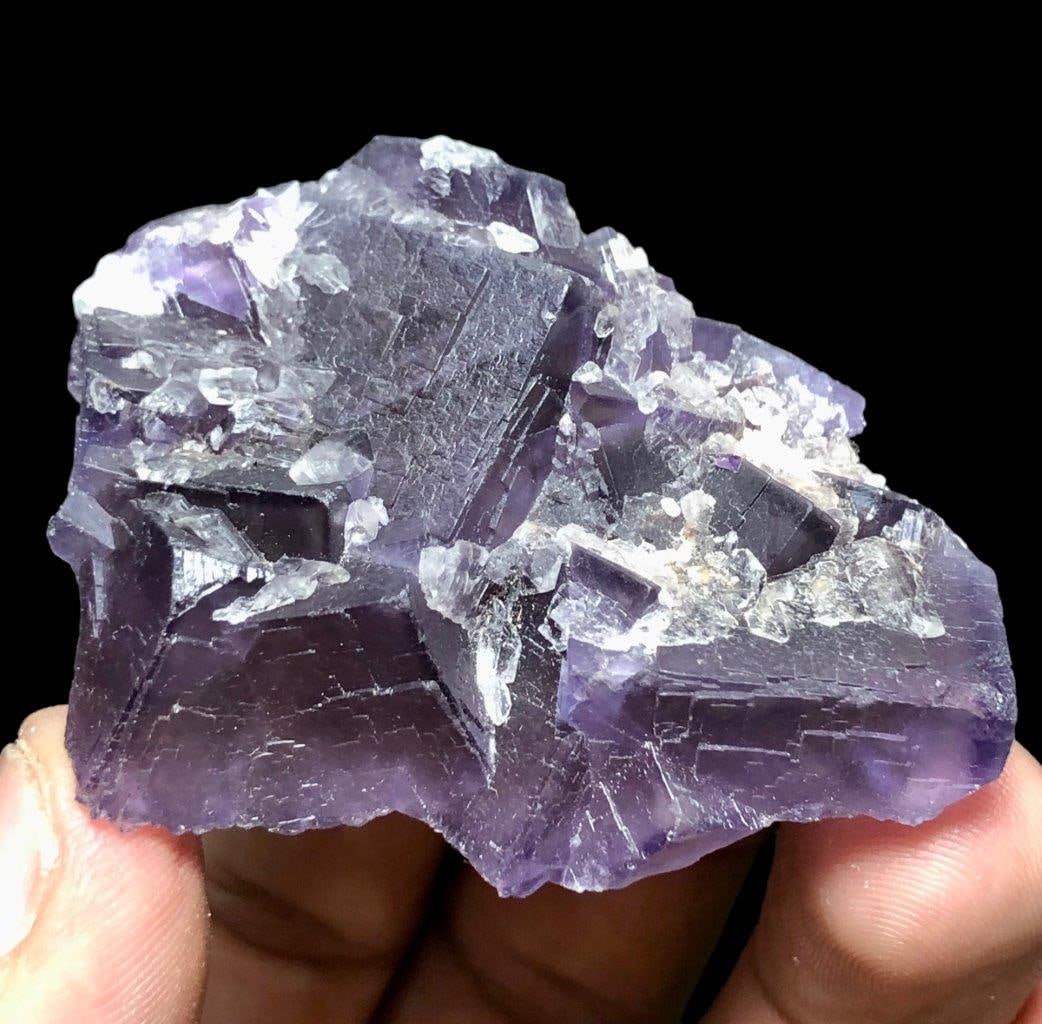 80 Grams Natural Rich Purple Colour Phantom Flourite with Calcite Combined Specimen: 80 Grams Natural Rich Purple Colour Phantom Flourite with Calcite Combined Specimen Shipping Rate: $20.00 .shipping rates are determined by Parcel weight and destination.Combined shipping: We offer co