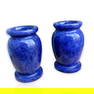 Dyed Flower Lapis Color Polished Bowl - 370 Grams - 3X1.5 Inch