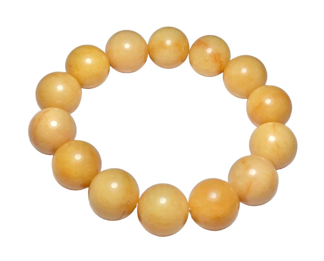 Yellow Agate Vintage Friendship Bracelet (1 of 2)