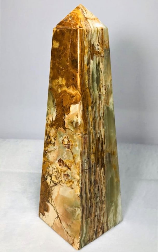 Onyx beautiful green brown mix shade color tower  3.5KG (1 of 3)