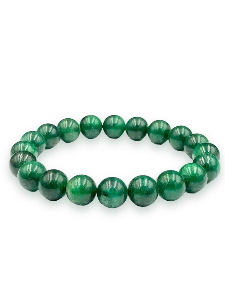 Malacite Beaded Bracelet - Genuine Crystal Jewelry - Gift for Men Women (1 of 3)