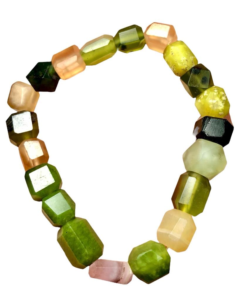 Pretty Mix Stones Beaded Natural Bracelet for Men Women (1 of 2)