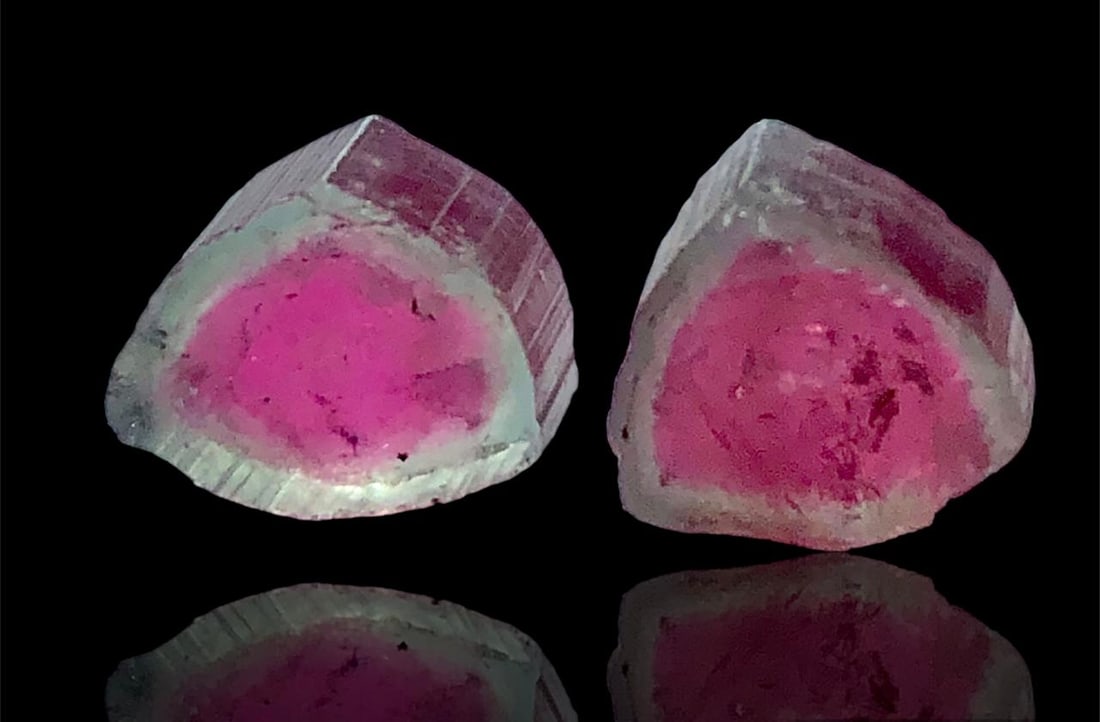 19.80 Carats Top Quality Tourmaline Slices Wholesale Lot For Jewelry Making - 11X11X6 mm (1 of 4)