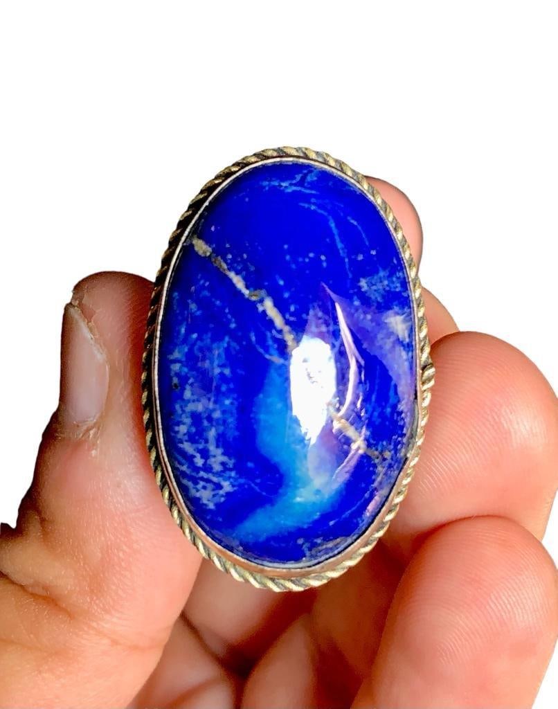 AAA Quality Natural Lapis lazuli Gemstone Vintage Style Handmade RING (1 of 2)