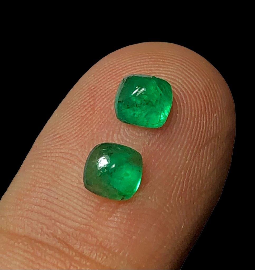 0.85 Carats Paired Emerald Cabs: 0.85 Carats Paired Emerald CabsShipping Rate: $15.00 .shipping rates are determined by Parcel weight and destination.Combined shipping: We offer combine shipping on multiple items purchased to reduce