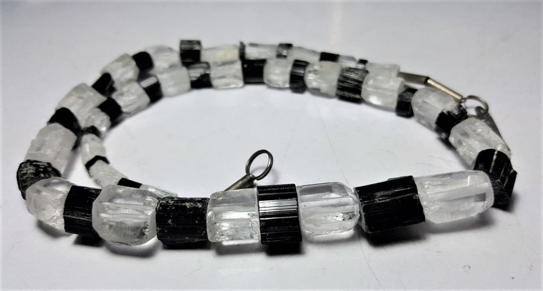 Black Tourmaline & Quartz Crystal Necklace (1 of 3)