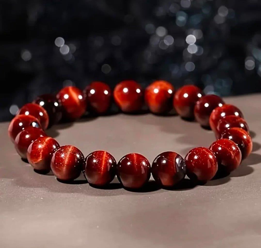 Best Quality Natural Red Tiger Eye Stretchable Bracelet (1 of 4)