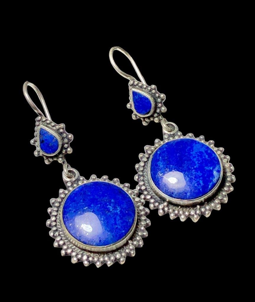 Egyptian Style Royal Blue Lapis Lazuli Earrings (1 of 4)