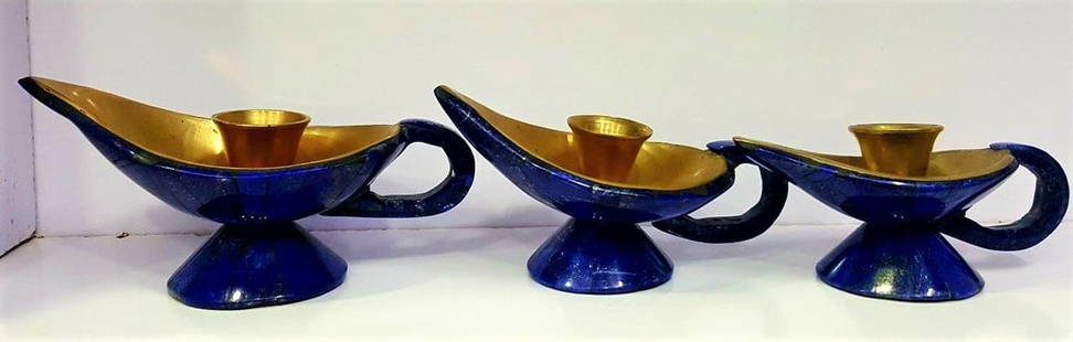 Lapis Lazuli Burner Set - Chiragh Set: Lapis Lazuli Burner Set - Chiragh SetShipping Rate: $95.00 .shipping rates are determined by Parcel weight and destination.Combined shipping: We offer combine shipping on multiple items purchased to r