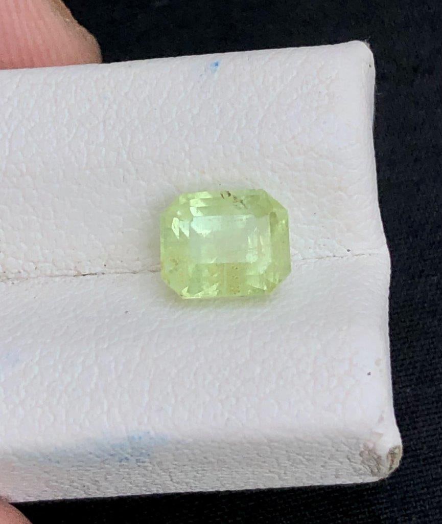 Lemon Green Tourmaline - 1.20 Carats - 6X5X5 mm: Lemon Green Tourmaline - 1.20 Carats - 6X5X5 mm Shipping: