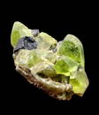 Peridot crystal combined hematite Mineral Specimen - 12.38 Grams - 32X22X12 mm