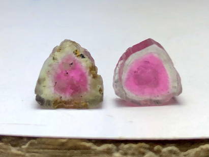 6.75 Carats watermelon tourmaline slices polished: 6.75 Carats watermelon tourmaline slices polishedShipping Rate: $23.00 .shipping rates are determined by Parcel weight and destination.Combined shipping: We offer combine shipping on multiple items pu