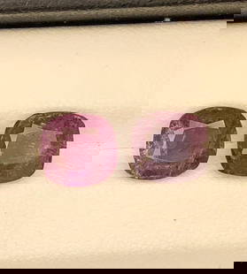 Paired Rubelite Tourmaline - 4.50 Carats - 8X8X6 mm: 2.40 Carats Emerald Cut Pink Tourmaline - 9X6X6 mm FREE SHIPPING:
