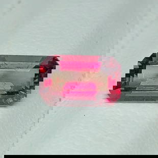 Emerald Cut Natural Rubelite Tourmaline - 1 Carats - 7X5X3 mm: Emerald Cut Natural Rubelite Tourmaline - 1 Carats - 7X5X3 mm FREE SHIPPING: