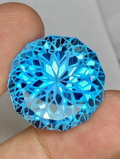 47.65 Carats Perfect Flower Cut Swiss Blue Topaz - 22X22X15 mm: 47.65 Carats Perfect Flower Cut Swiss Blue Topaz - 22X22X15 mmShipping Rate: $15.00 .shipping rates are determined by Parcel weight and destination.Combined shipping: We offer combine shipping on mult