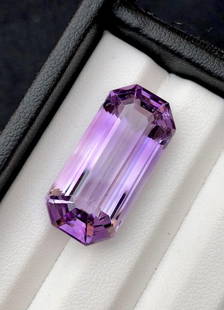25.00 Carats Emerald Cut Natural Amethyst Purple Color - 27X13X10 mm: 25.00 Carats Emerald Cut Natural Amethyst Purple Color - 27X13X10 mmShipping Rate: $15.00 .shipping rates are determined by Parcel weight and destination.Combined shipping: We offer combine shipping o
